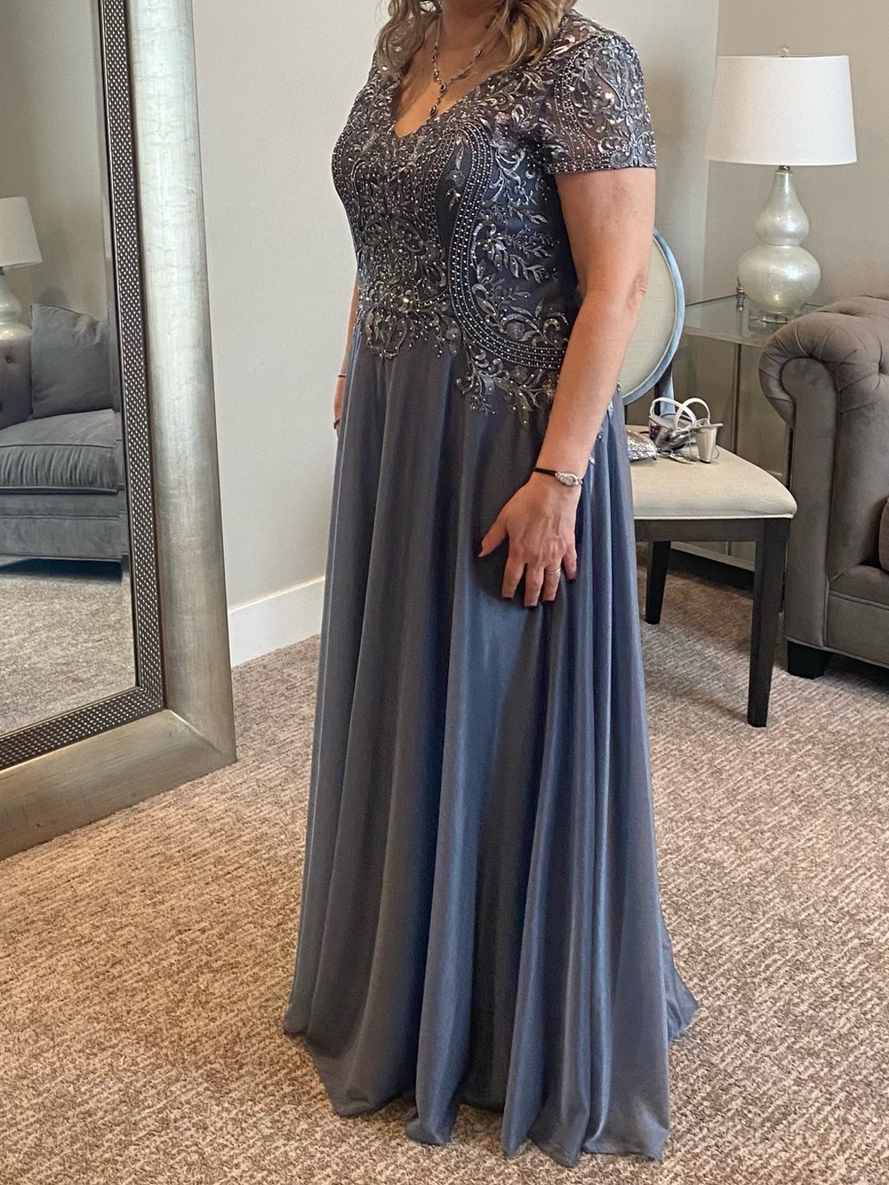 MGNY Sequin-Embellished Maxi Dress - Women's Formal Gown 72116